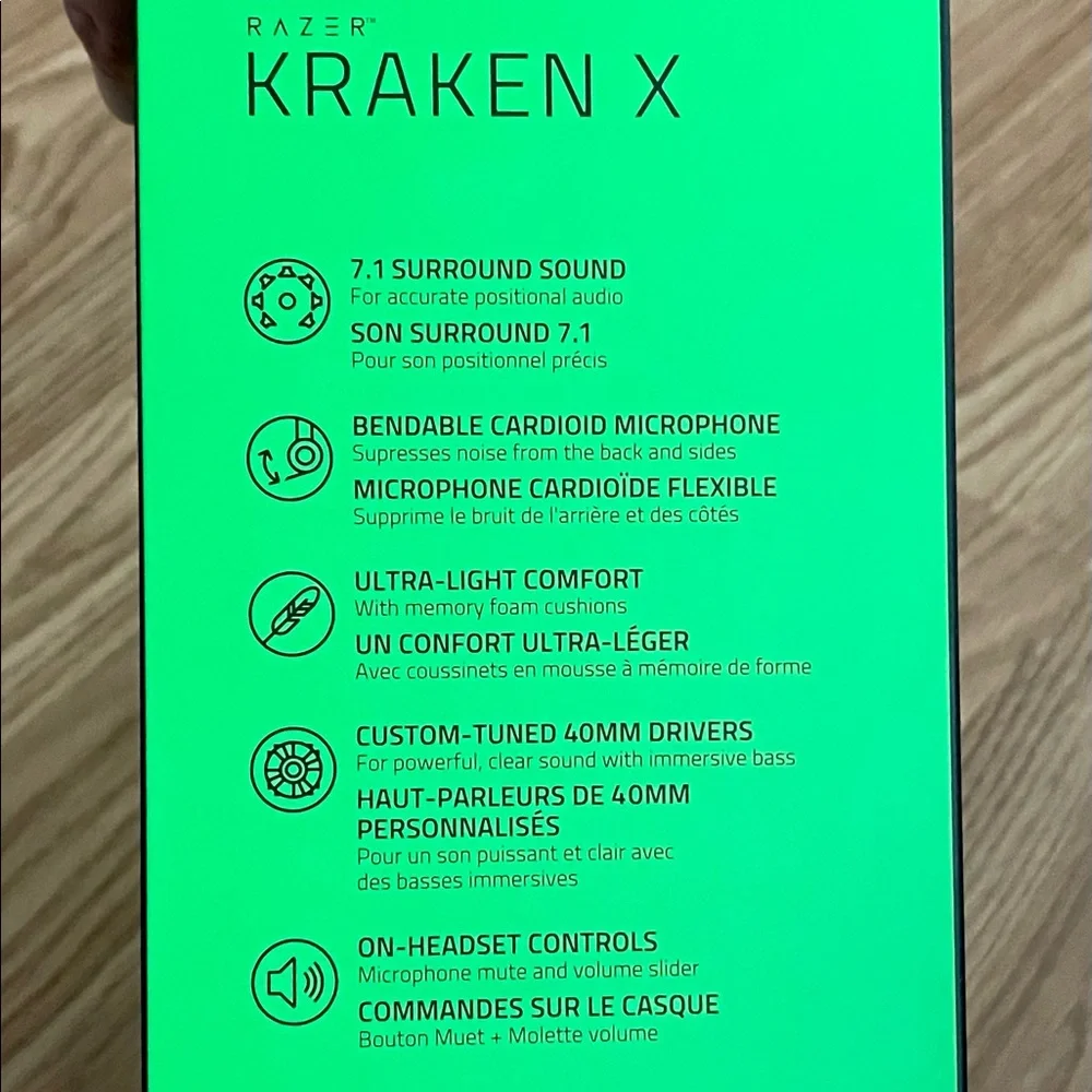 New Razer Kraken X Multi-Platform Wired Gaming Headset, PC/Mac/Playstation/XBox